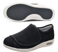 Calzado Diabeticos Hombre Zapatillas Mujer Ortopedica Zapatillas Hombre Anchas Fascitis Edema Calzado para Personas Mayores Zapato De Salud Cómodo,Blacka,39 EU