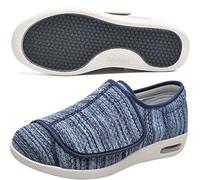 Calzado Diabeticos Hombre Zapatillas Mujer Ortopedica Zapatillas Hombre Anchas Fascitis Edema Calzado para Personas Mayores Zapato De Salud Cómodo,Lightblue,48 EU