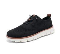Calzado for Hombre Wearbreeze Urban Breeze Leis: una versión contemporánea de Zapatillas de Vestir ortopédicas cómodas con Soporte for el Arco(Black,44 EU)