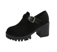 Calzado para caminar 2025 para el trabajo, negocios, mujer, tacones altos gruesos, cómodos, elegantes, zapatos de vestir de fiesta, 2 6, 39 EU