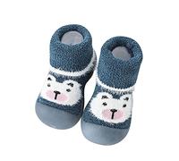 Calzado Respetuoso Bebe-Calcetines De Dibujos Animados De Animales Para NiñOs Y NiñAs, Zapatos De Lana Para NiñOs PequeñOs, Calcetines CáLidos Para El Suelo, Zapatos Antideslizantes Para Caminar