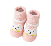 Calzado Respetuoso Bebe-Calcetines De Dibujos Animados De Animales Para NiñOs Y NiñAs, Zapatos De Lana Para NiñOs PequeñOs, Calcetines CáLidos Para El Suelo, Zapatos Antideslizantes Para Caminar