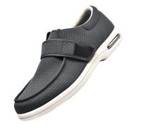 Calzado Sanitario Stretch Hombre y Mujer,Scarpe da uomo adattive antiscivolo larghezza Comfort dei diabetici con Pantofole Extra Larga Uomo Memory Foam,Grey,46