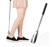Calzador, Calzador de metal, Calzador de mango largo para personas mayores, Calzador de calzado largo telescópico portátil, Removedor de calcetines para personas mayores, Ancianos, discapacitados, Muj