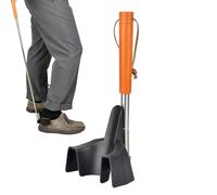Calzador de mango largo - Calzador de mango largo, embudo de zapatos de pie extendido | Calzador telescópico portátil de mango largo, bocina de zapato de mango largo, calzador de metal ajustable para