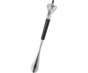 Calzador largo de metal con mango de cabeza de serpiente, duradero, uso profesional, resistente, hecho de aleación de zinc, esta superficie lisa resistente al levantador garantiza que no se raye