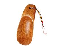 Calzador portátil pequeño de madera maciza pulida unisex para hombre y mujer, diseño creativo y exquisito, práctico y profesional