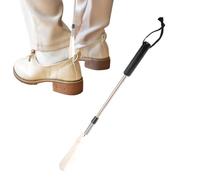 Calzador telescópico - Calzador extensible de acero inoxidable con diseño largo flexible y adaptable a la forma del zapato, cómodo apoyo para ponerse y quitarse los zapatos | Para mujer y