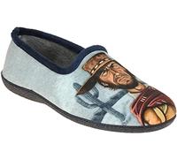 Calzados Romero 0046 Clint Eastwood Zapatillas Divertidas de Casa para Hombre en Tallas Grandes hasta la 50 Azul Talla 43