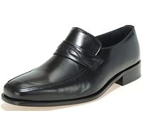Calzados Romero 0354 Mocasín Ancho 12 para Hombre Ancho Especial 12 Vestir y Etiqueta Piel Tafilete y Suela de Piel Negro Talla 42
