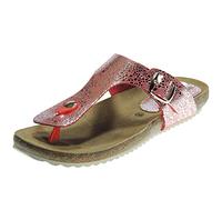 Calzados Romero 0809 MORXIVA Sandalia Esclava Mujer Llana Piso Bio Anatómica Hebilla Flexible Antideslizante Rojo Talla 41