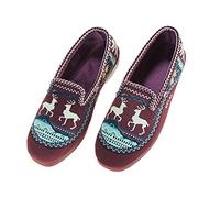 Calzados Romero ALCALDE. Zapatilla Casa Confortable Mujer.Para Casa y Calle.Invierno.Casi LLana.Sin Costuras. Confortina. Relax. Fabricadas en España. No resbala. Calentita Burdeos talla 35 EU (2800)