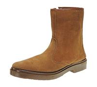 Calzados Romero VALLERA 399: Bota Serraje Media Caña para Campo Granja Trabajo Cremallera Labores Agrícolas Forro Lana Invierno Hombre. Arena Talla 45