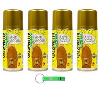 Calzanetto Compact Antiacqua Spray Neutro - Spray impermeabilizante para zapatos, bolsos y otros objetos de gamuza, cuero, piel y lona, 150 ml + llavero Beni Culinari gratis