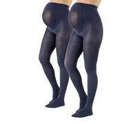 CALZITALY 2 pares de medias de maternidad para recién nacidos opacas cómodas estructuradas y elásticas Medias de entretiempo para futura madre 40 DEN Negro Azul S M L XL Made in Italy navy S