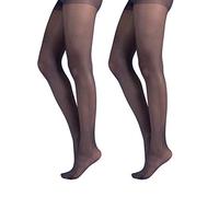 CALZITALY 2 PARES - MEDIAS TRANSPARENTES 20 DEN | MEDIAS PARA MUJER | NATURAL, NEGRO, AZUL | S, M, L, XL, XXL | CALCETERÍA ITALIANA (XXL, AZUL)