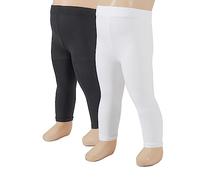 CALZITALY 2 PARES X LEGGINGS CORTOS SEMI OPACOS PARA BEBES | MALLAS CORTE PIRATA EN MICROFIBRA | 40 DEN | NEGRO, BLANCO | 4/6, 8/10, 12/14 AÑOS | CALCETERÍA ITALIANA | (6 Meses, 1 BLANCO + 1 NEGRO)