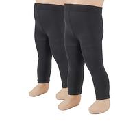 CALZITALY 2 Pares X Leggings Cortos Semi OPACOS para Bebes | Mallas Corte Pirata EN Microfibra | 40 DEN | Negro, Blanco | 4/6, 8/10, 12/14 AÑOS | CALCETERÍA Italiana | (18 Meses, 2 Pares - Negros)