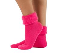CALZITALY Calcetines Invernales Efecto Angora, Medias Mullidas para el Invierno, Calcetinas antideslizante | Multicolor | Talla ùnica | Made in Italy (FUXIA)