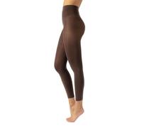 CALZITALY Legging Opaque, Collants Sans Pied en Microfibre 80 DEN | S, M, L, XL, 2XL, 3XL, 4XL | Made in Italy (XXL, Noce)