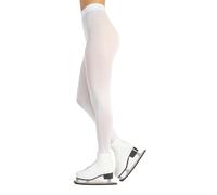 CALZITALY - Mallas de patinaje para mujer, Medias de patinaje, Medias de patinaje artístico, Medias opacas para mujer, 80 DEN, Roller, hielo, fabricado en Italia, blanco, L
