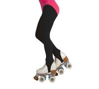 CALZITALY Medias Con Estribo Para Niña, Patinaje Artístico, Professional Skating, Natural, Negro, Caramelo, 70 Den, 6, 8, 10, 12 Años, Calcetería Italiana (FR/ES, Edad, 8 años, Regular, Negro)