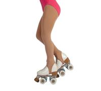 CALZITALY Medias Con Estribo Para Niña, Patinaje Artístico, Professional Skating, Natural, Negro, Caramelo, 70 Den, 6, 8, 10, 12 Años, Calcetería Italiana (FR/ES, Edad, 10 años, Regular, Natural)