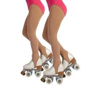 CALZITALY Medias Con Estribo Para Niña, Patinaje Artístico, Professional Skating, Natural, Negro, Caramelo, 70 Den, 6, 8, 10, 12 Años, Calcetería Italiana (FR/ES, Edad, 6 años, Regular, 2 X Natural)