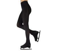 CALZITALY Medias Cubrepatin Para Mujer | Patinaje Artístico | Professional Skating | Natural | 70 Den | S, M, L | Calcetería Italiana | (L, Negro)