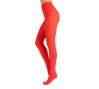 CALZITALY Medias De Invierno | Pantys Tupidos De Colores | 80 Den | S, M, L, XL, XXL, 3XL,4XL | Calcetería Italiana (XXL, Corallo)