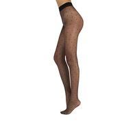 CALZITALY MEDIAS DE LUNARES | PANTY SEMI TRANSPARENTES DE MUJER | 20 DEN | S/M, L/XL | NEGRO | CALCETERÍA ITALIANA | (S/M)