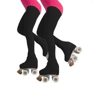 CALZITALY PACK 1/2 Medias Cubrepatin Para Niña - 70 DEN | Patinaje Artístico | Professional Skating | Natural, Negro | 6, 8, 10, 12 Años | Calcetería Italiana (12 Años, 2 Pares - Negro)