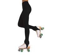 CALZITALY PACK 1 o 2 PARES - Medias con Estribo Para Mujer, Patinaje Artístico, Professional Skating | Natural, Negro, Caramelo | 70 Den | S, M, L | Calcetería Italiana (L, Negro)