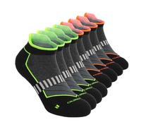 CALZITALY PACK 2-3-6 PARES Calcetines de deporte, Calcetines Deportivos Tobilleros Media Caña Calcetines Acolchados Ciclismo Running Tenis Padel MADE IN ITALY(43-46, 4 Pares Tobilleros: Verde+Naranja)