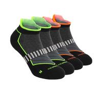 CALZITALY PACK 2-3-6 PARES Calcetines de deporte, Calcetines Deportivos Tobilleros Media Caña Calcetines Acolchados Ciclismo Running Tenis Padel MADE IN ITALY(39-42, 2 Pares Tobilleros: Verde+Naranja)
