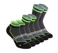 CALZITALY PACK 2-3-6 PARES Calcetines de deporte, Calcetines Deportivos Tobilleros Media Caña Calcetines Acolchados Ciclismo Running Tenis Padel MADE IN ITALY(39-42, 3 Pares Verde: Surtido)