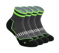 CALZITALY Pack 2-3-6 Pares Calcetines de Deporte Tobilleros Media Caña Acolchados para Ciclismo, Running, Tenis, Padel - Made in Italy (39-42, 2 Pares Cortos: Verde)