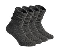 CALZITALY PACK 2/4 PARES Calcetines de Lana Alpaca, Calcetines Térmicos, Calcetines de Invierno, Unisex | Made in Italy (FR/ES, Números, 35, 38, Regular, Regular, 2 Pares: Antracita)
