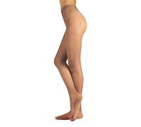 CALZITALY Resistentes Medias de Rejilla con Suela Confort, Medias de Baile Salsa, Bachata, Naturales, Negros, Calcetería Italiana (S, Natural)