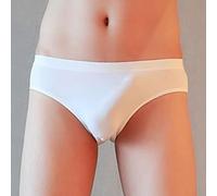 Calzoncillo para hombre transpirable sin costuras de viscosa de cintura baja ropa interior cómoda para el día a día deporte negro blanco azul verde talla M L XL (M blanco)