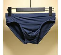 Calzoncillo para hombre transpirable sin costuras de viscosa de cintura baja ropa interior cómoda para el día a día deporte negro blanco azul verde talla M L XL (M para azul real)