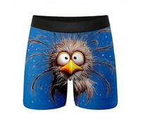 Calzoncillo sexy para hombre, ropa interior con estampado original, cómodo, transpirable, con goma suave, divertidos pantalones cortos de ocio para el día a día, playa, básicos, azul, 5XL