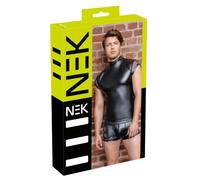 NEK - Camiseta masculina de red con remaches (negro)