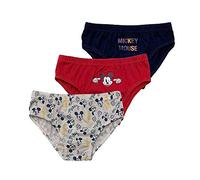 Calzoncillos 3 piezas Disney Mickey Mouse niño Shorties bragas algodón íntimo 4092, multicolor, 6-7 Años