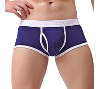 Calzoncillos Algodon Hombre, Bulge Pouch Calzoncillos Sexy Ropa Interior Pantalones Cortos sólidos Respirar Calzoncillos para Hombres Ropa Interior para Hombres