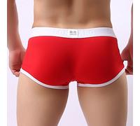 Calzoncillos Algodon Hombre, Bulge Pouch Calzoncillos Sexy Ropa Interior Pantalones Cortos sólidos Respirar Calzoncillos para Hombres Ropa Interior para Hombres