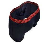 Calzoncillos b xer deportivos SHEATH V de 20 cm para hombre - NEGRO Y ROJO - XL 40-42"" | Corte deportivo con doble bolsa