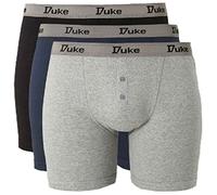 Calzoncillos bóxer, 3 unidades, para hombre, de Duke London Negro negro
