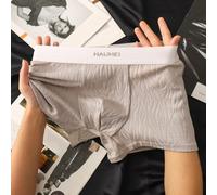 Calzoncillos bóxer de algodón con estilo para hombre, ropa interior transpirable para días activos (L gris claro)