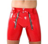 Calzoncillos Bóxer De Látex Fetiche Para Hombres Con Entrepierna, Únicos,Como Lo,3XL